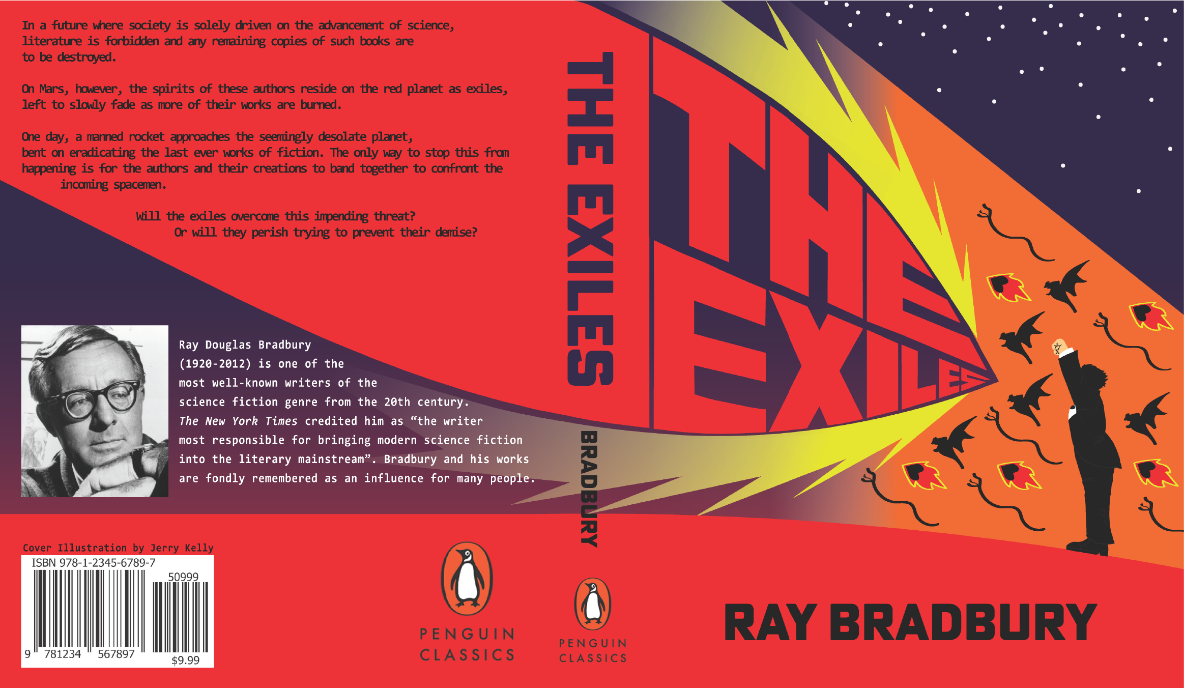 Book Cover Design for Ray Bradbury’s Short Story “The Exiles” from “The Illustrated Man”