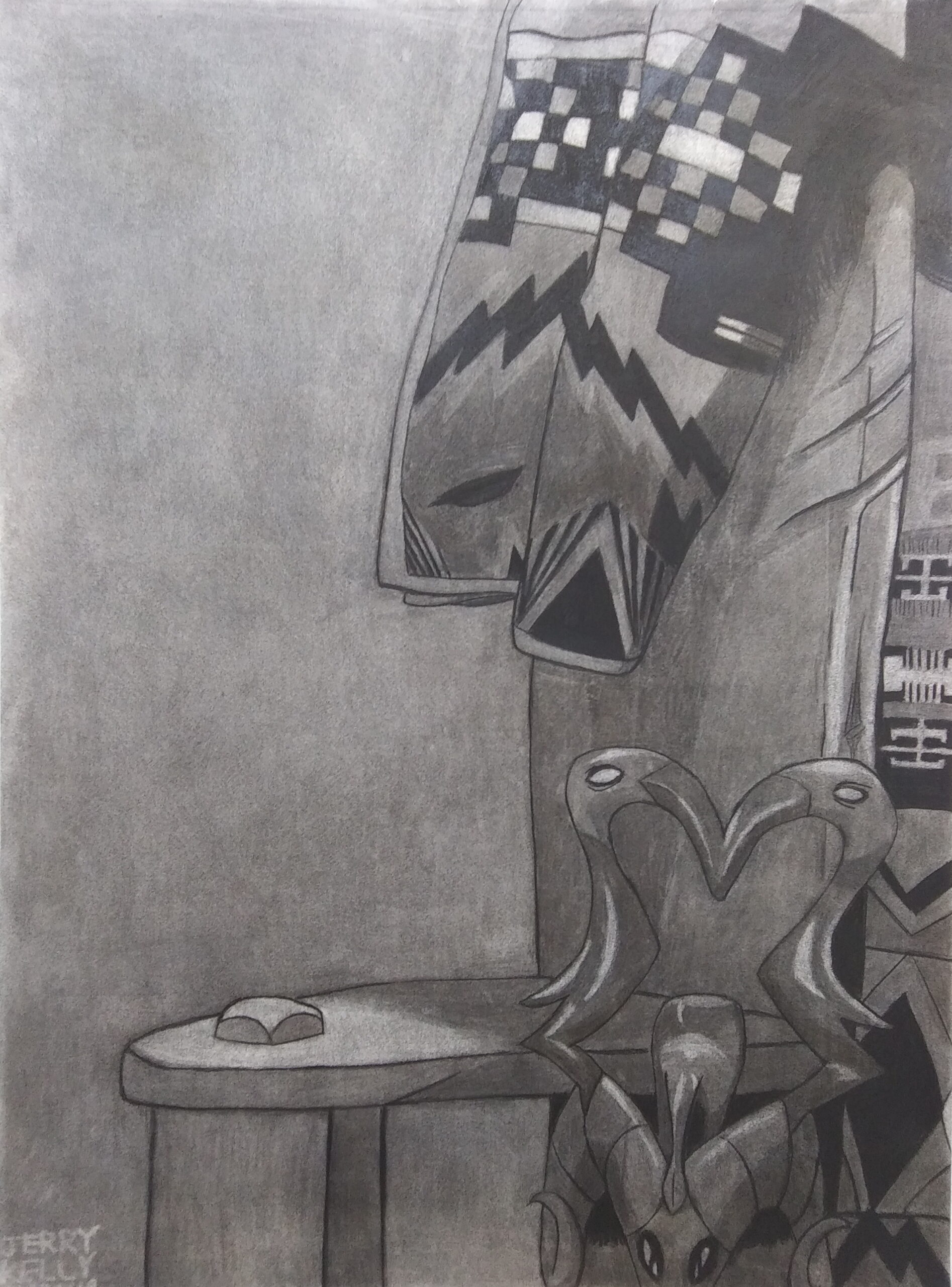 Still Life Charcoal Drawing